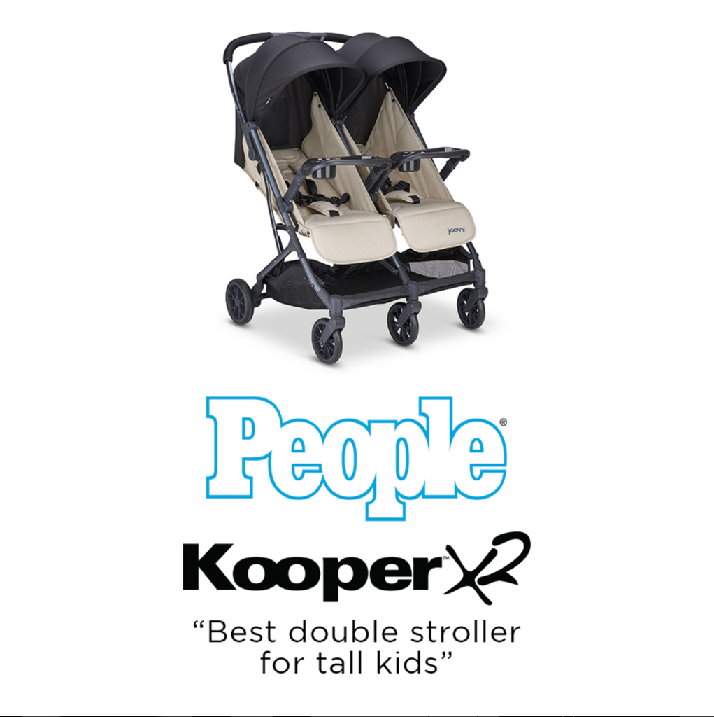 KooperX2 Lightweight Compact Double Stroller With Trays