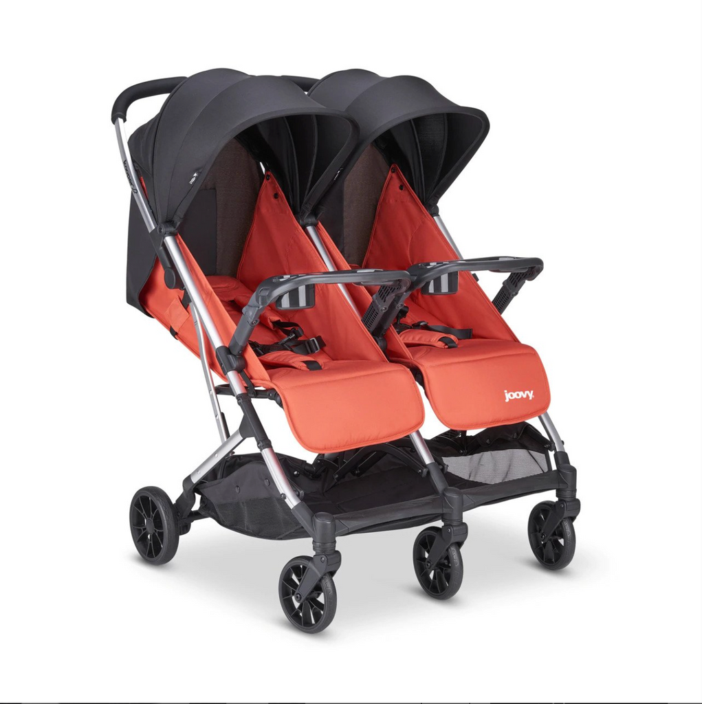 KooperX2 Lightweight Compact Double Stroller With Trays