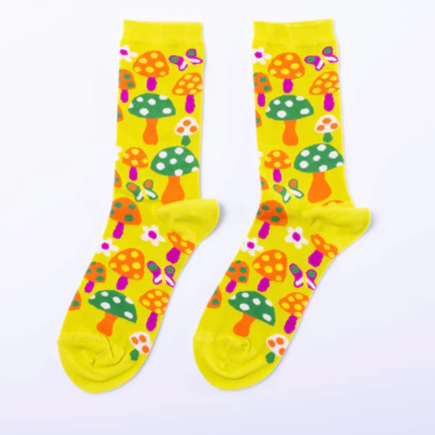 Crew Socks: Mushroom