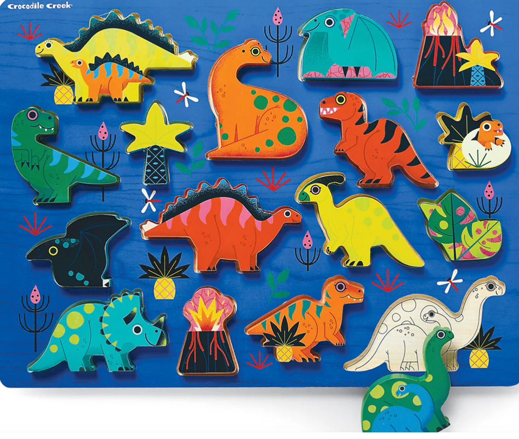 16pc Wood Dino Puzzle