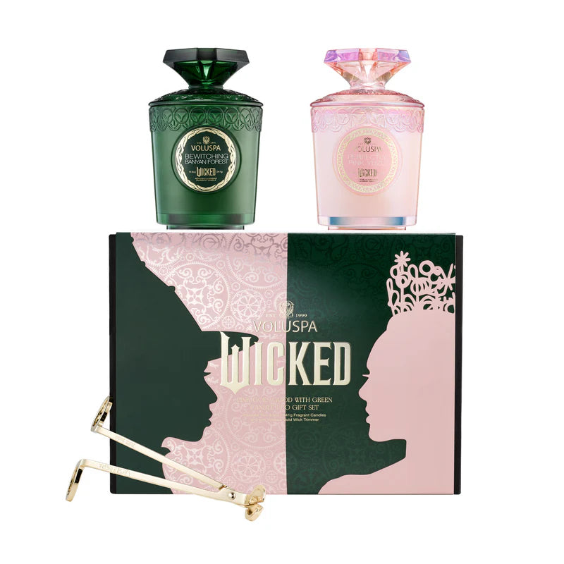 Limited Edition Wicked Pink Goes Good with Green Candle Duo Gift Set