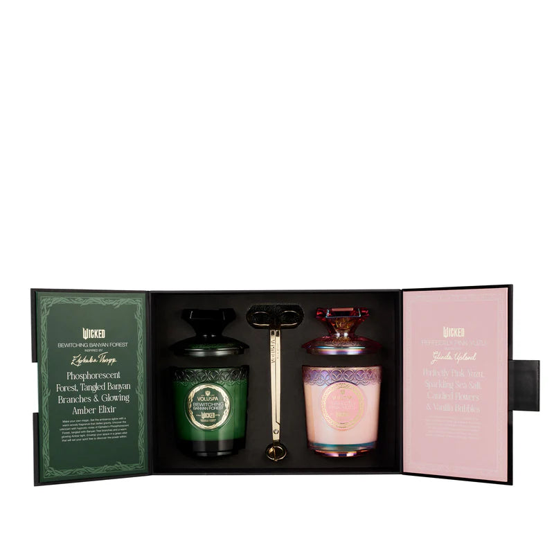 Limited Edition Wicked Pink Goes Good with Green Candle Duo Gift Set