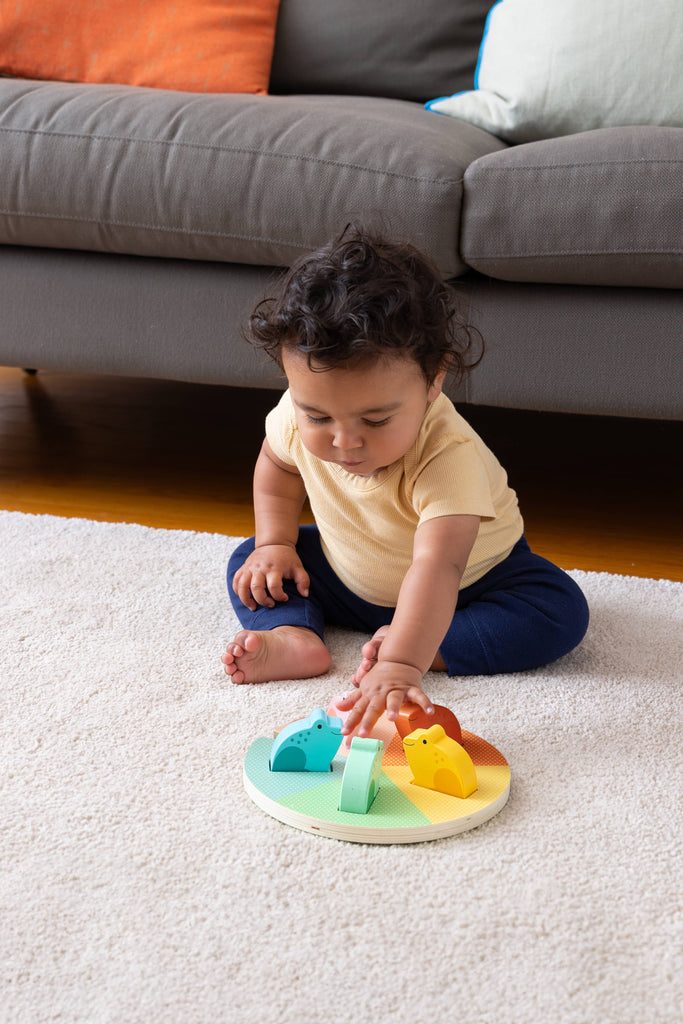 Nursery Counting Puzzle: Five Little Speckled Frogs