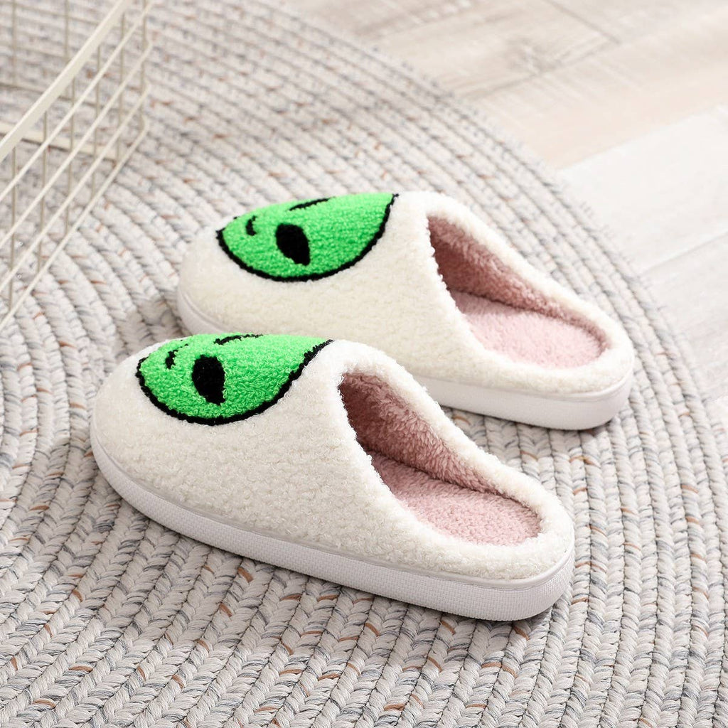 ALIEN EMBROIDERED HOME COTTON SLIPPERS_CWSHS0764