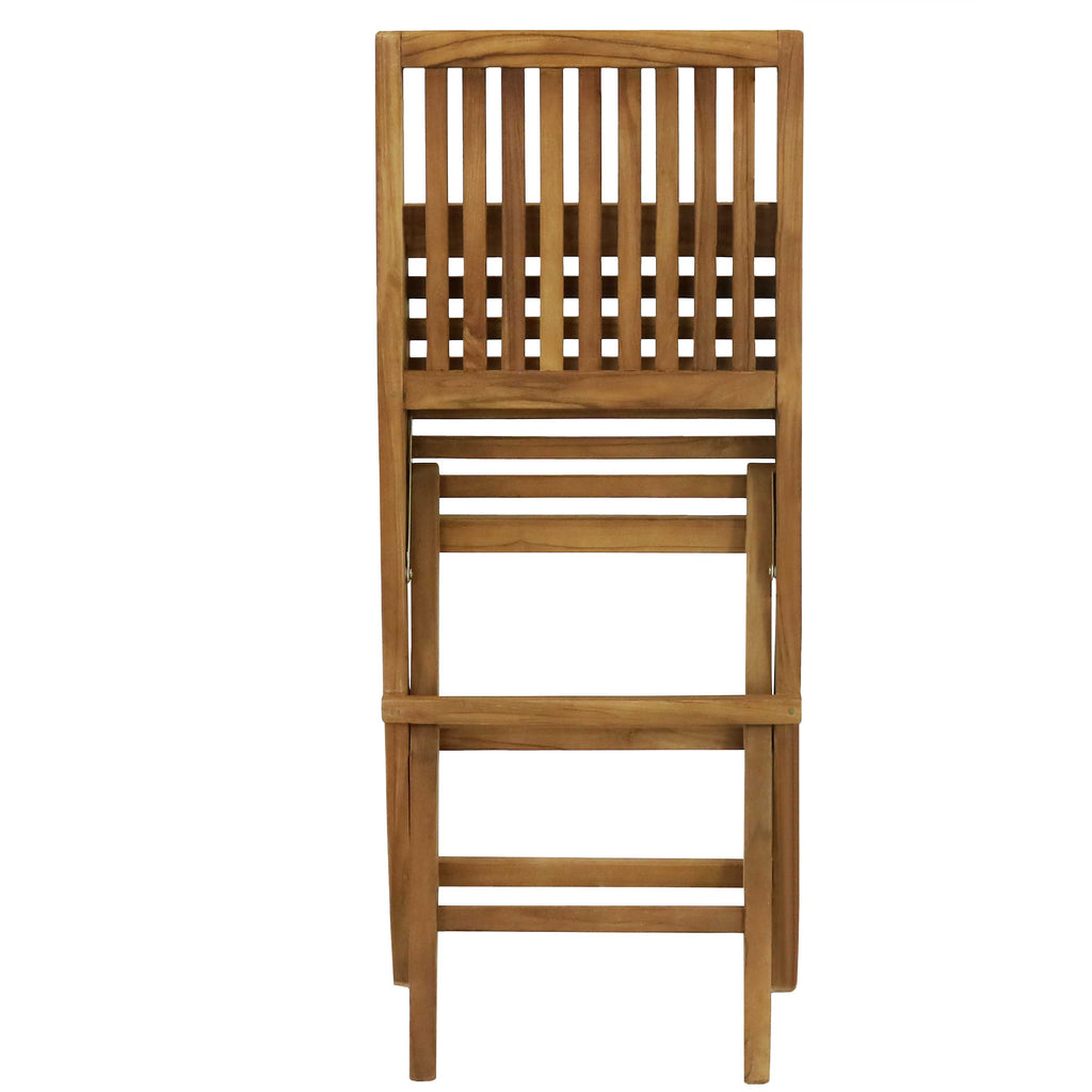 Nantasket Teak Outdoor Folding Chair with Slat back - 2-Pack