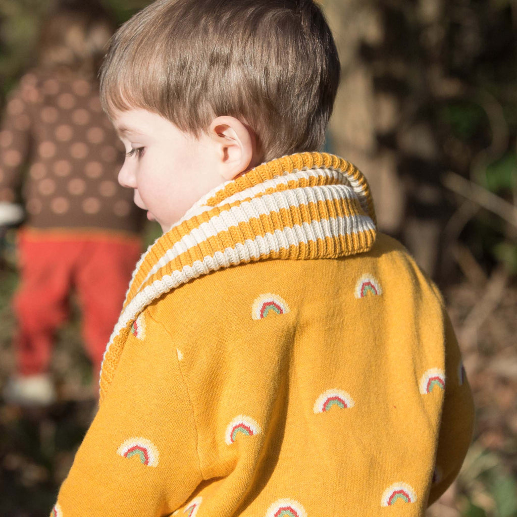 From One To Another Rainbows Snuggly Knitted Jumper: Rainbows Knit / 5-6y