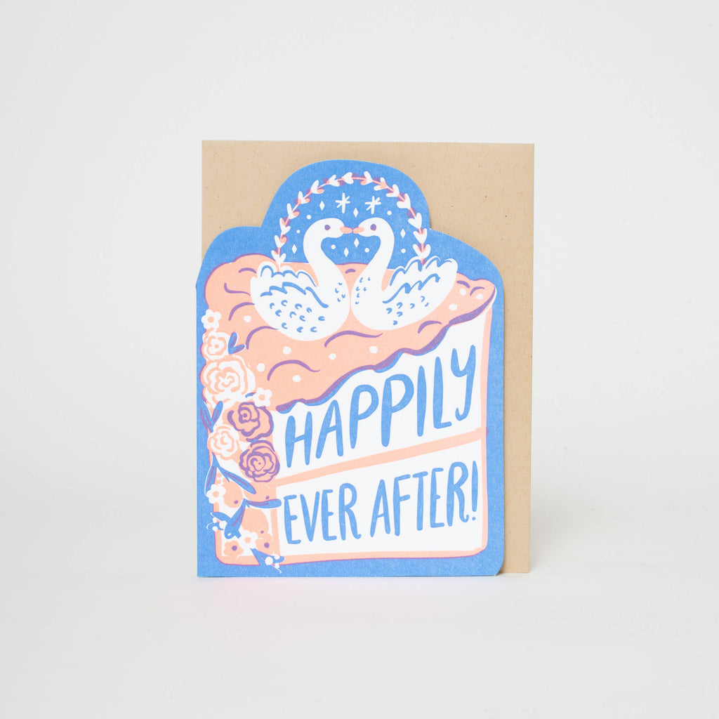Wedding Congrats Die-cut Letterpress Greeting Card by Hello!Lucky