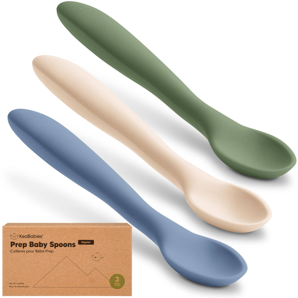 3-Pack Prep Silicone Baby Spoons for Toddlers 6-24 months