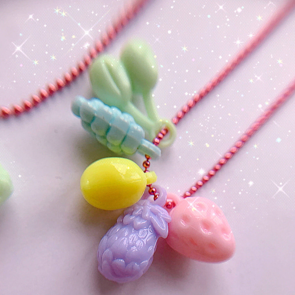 Pop Cutie Gacha Fruit Charm Necklaces