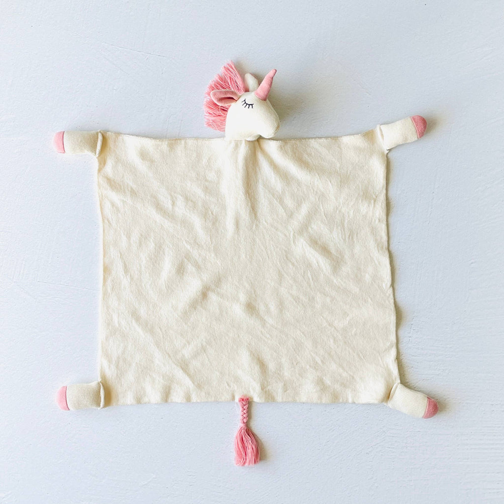 Unicorn - Organic Baby Lovey Security Blanket Cuddle Cloth