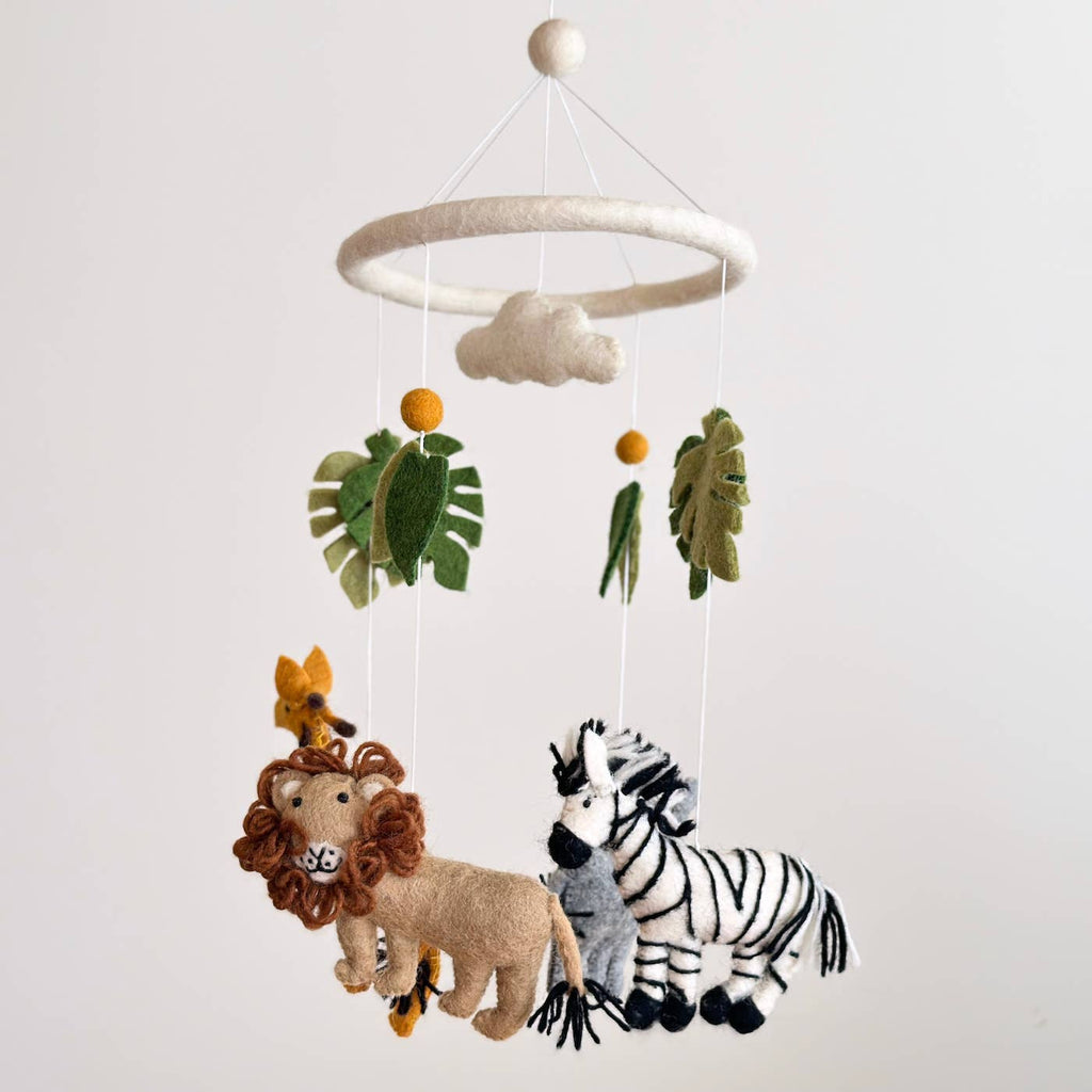 Safari Animal Felt Baby Mobile