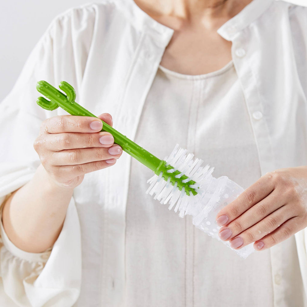 TOMY Boon Cacti Bottle Cleaning Brush Set - Green