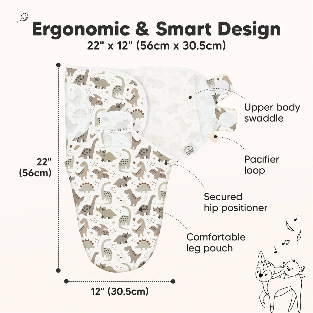 3pk Soothe Baby Swaddles 0-3 Months, Sleep Sack for Newborns