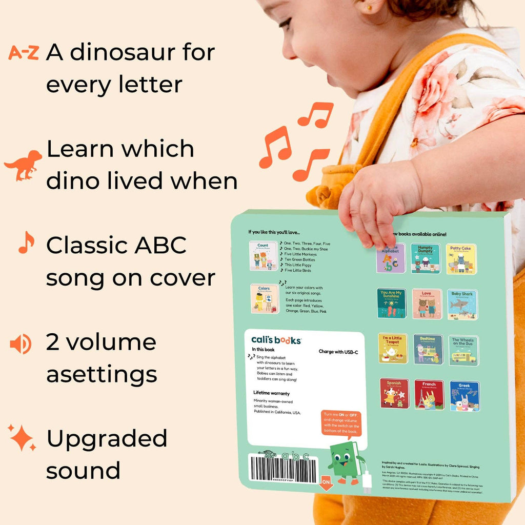 Cali's Books Dinosaur Alphabet | USB-C Rechargeable