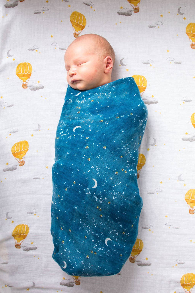 Sky Themed Swaddles, Single, Certified Organic Cotton Muslin