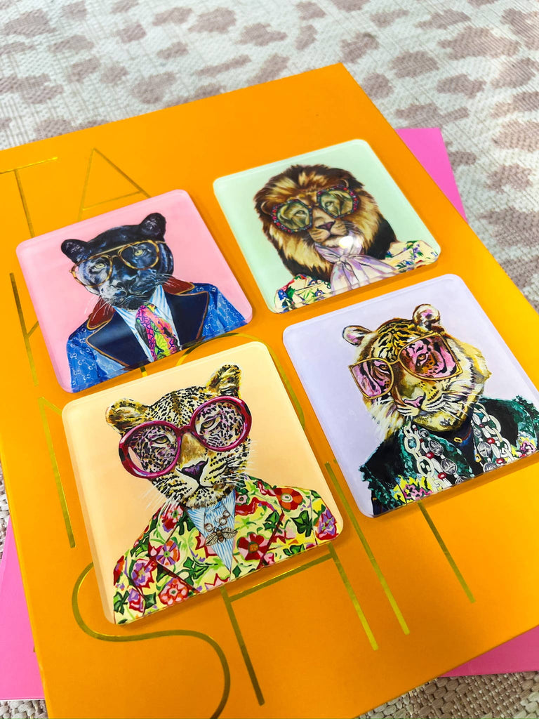 Big Cats Coasters | Set of 4