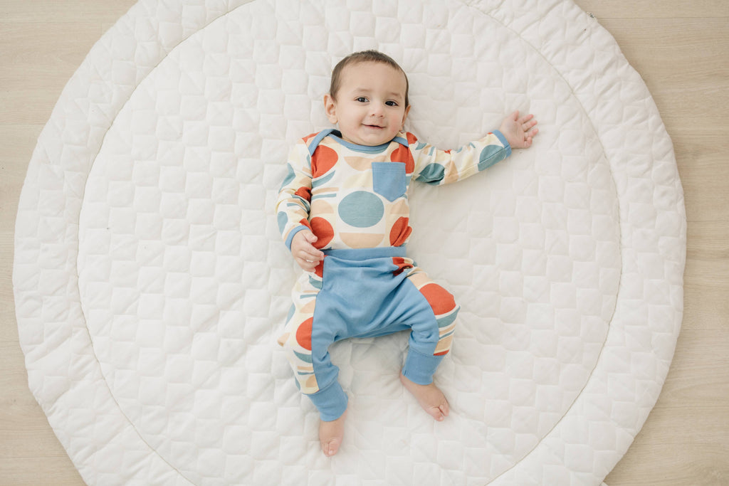 Organic Cotton Long Sleeve Bodysuit - Geometric Moon