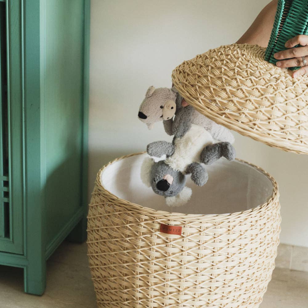 Handcrafted - Pineapple Storage Basket (Natural) - Rattan