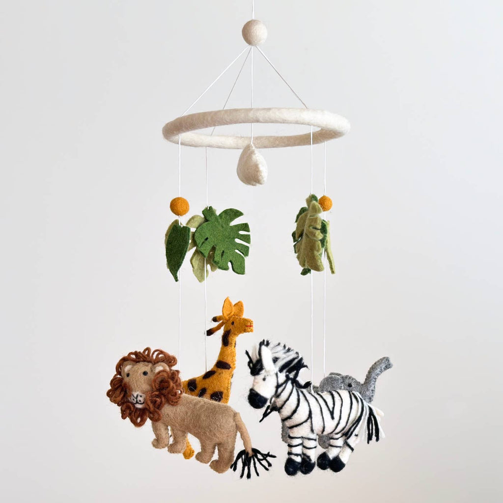 Safari Animal Felt Baby Mobile