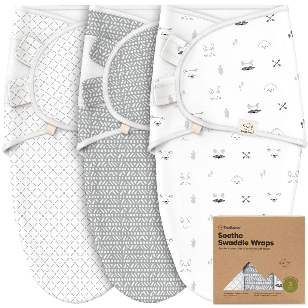 3pk Soothe Baby Swaddles 0-3 Months, Sleep Sack for Newborns