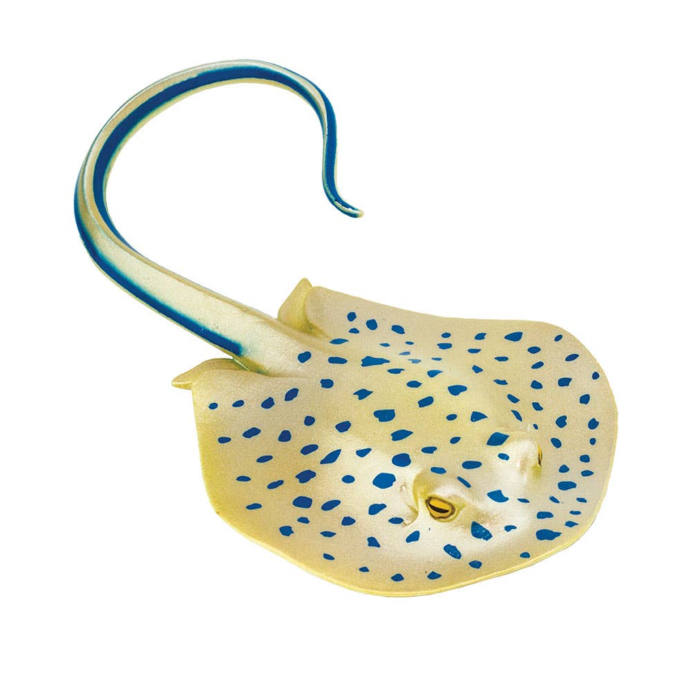 Blue Spotted Ray Figurine Toy for Kids