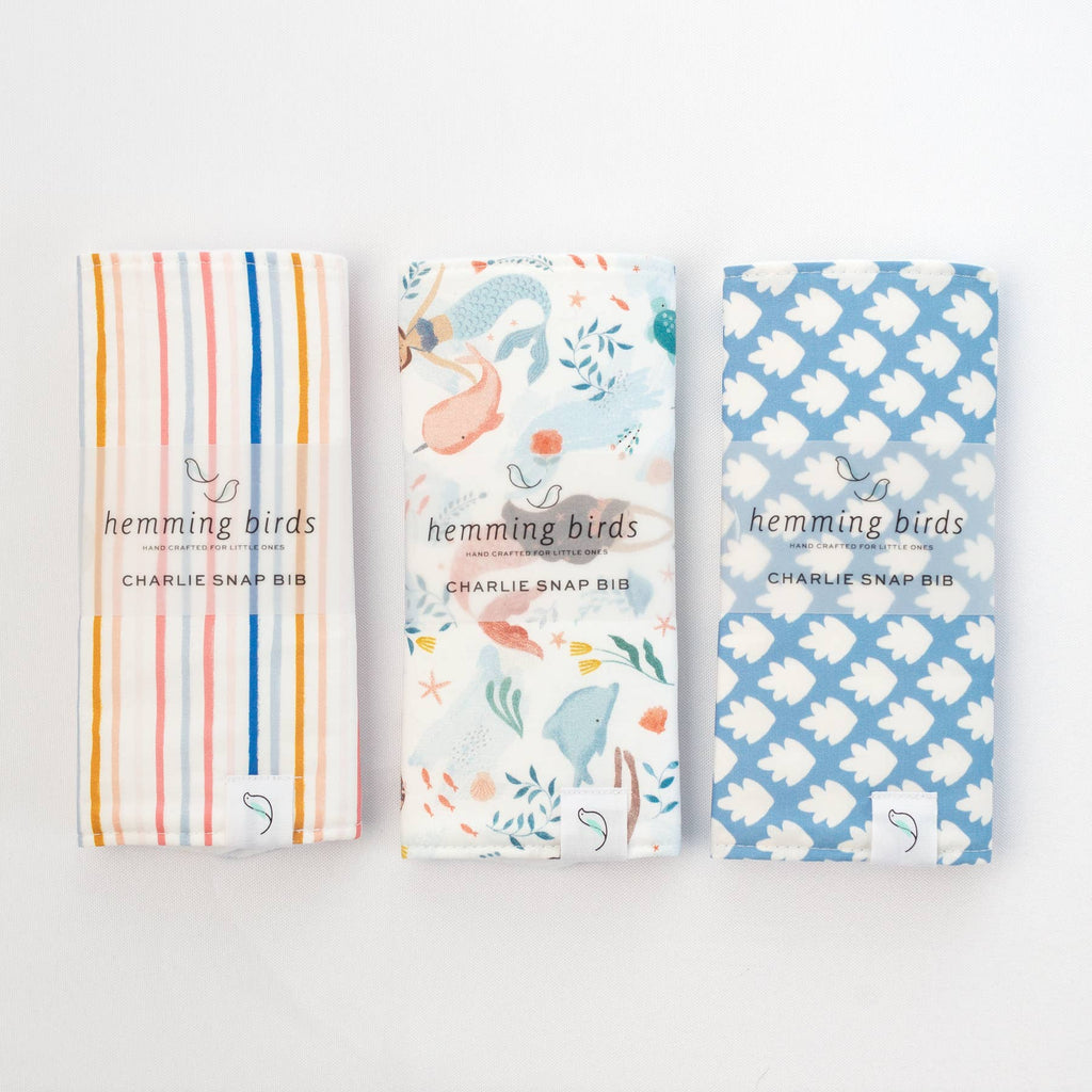 Charlie Snap Bib - Summer Stripe