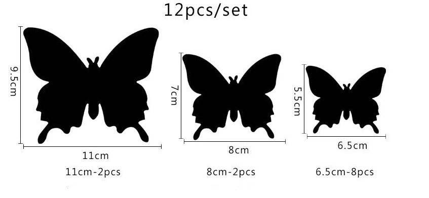 Hollow Butterfly Wall Decor (12 Pieces): Hollow Butterfly Wall Decor