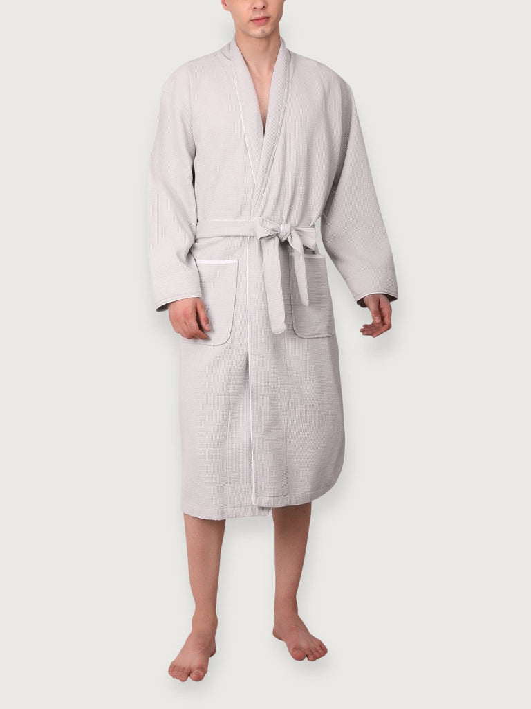 Men's Organic Waffle Weave Bathrobes