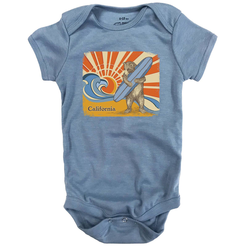 CA Surf Bear Onesie