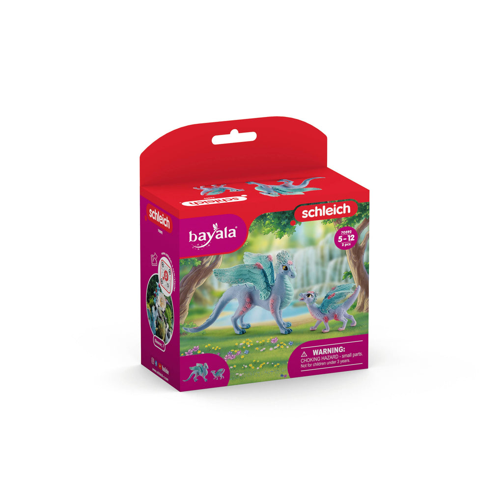 Blossom Dragon Mother And Baby Dragon Toys Playset