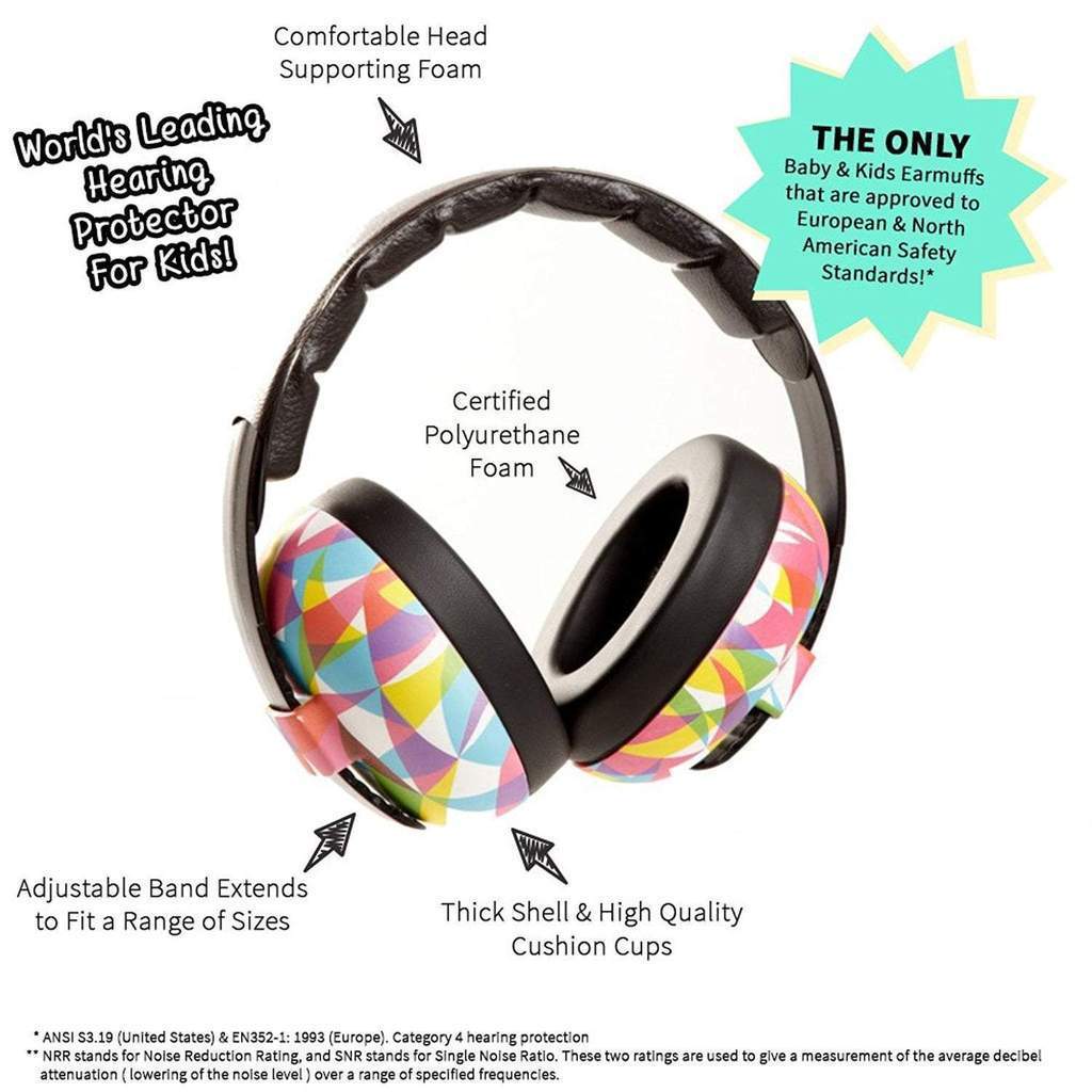 Baby Earmuffs Solids Noise Attenuation Ear Warmers for Kids: Azalea
