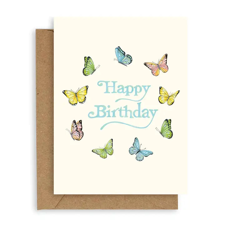 Butterflies Birthday Card