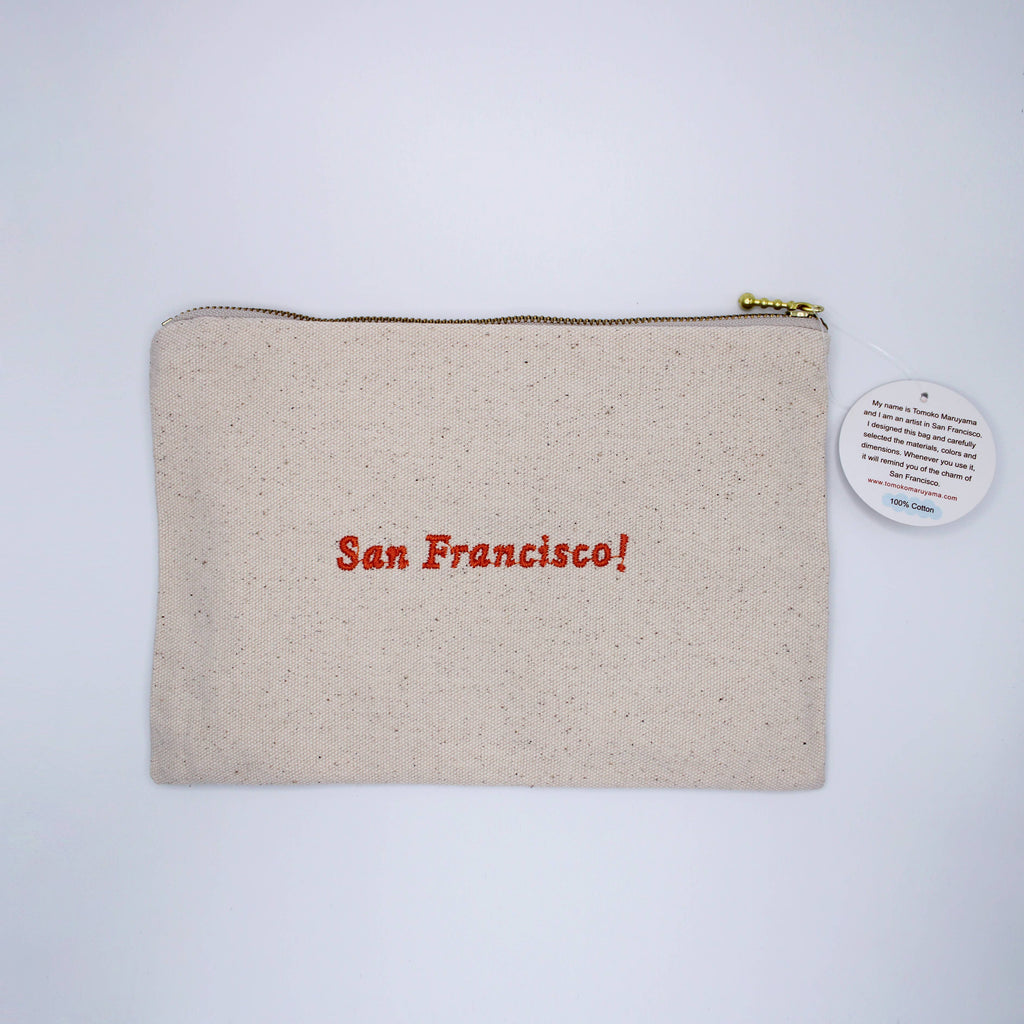 Embroidered San Francisco Skyline Pouch