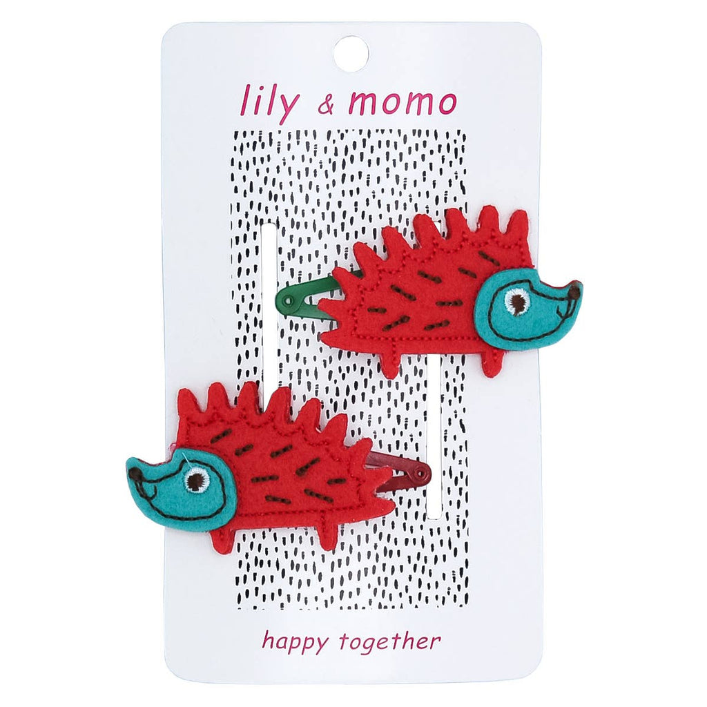 Little Porcupine Hair Clip - Red