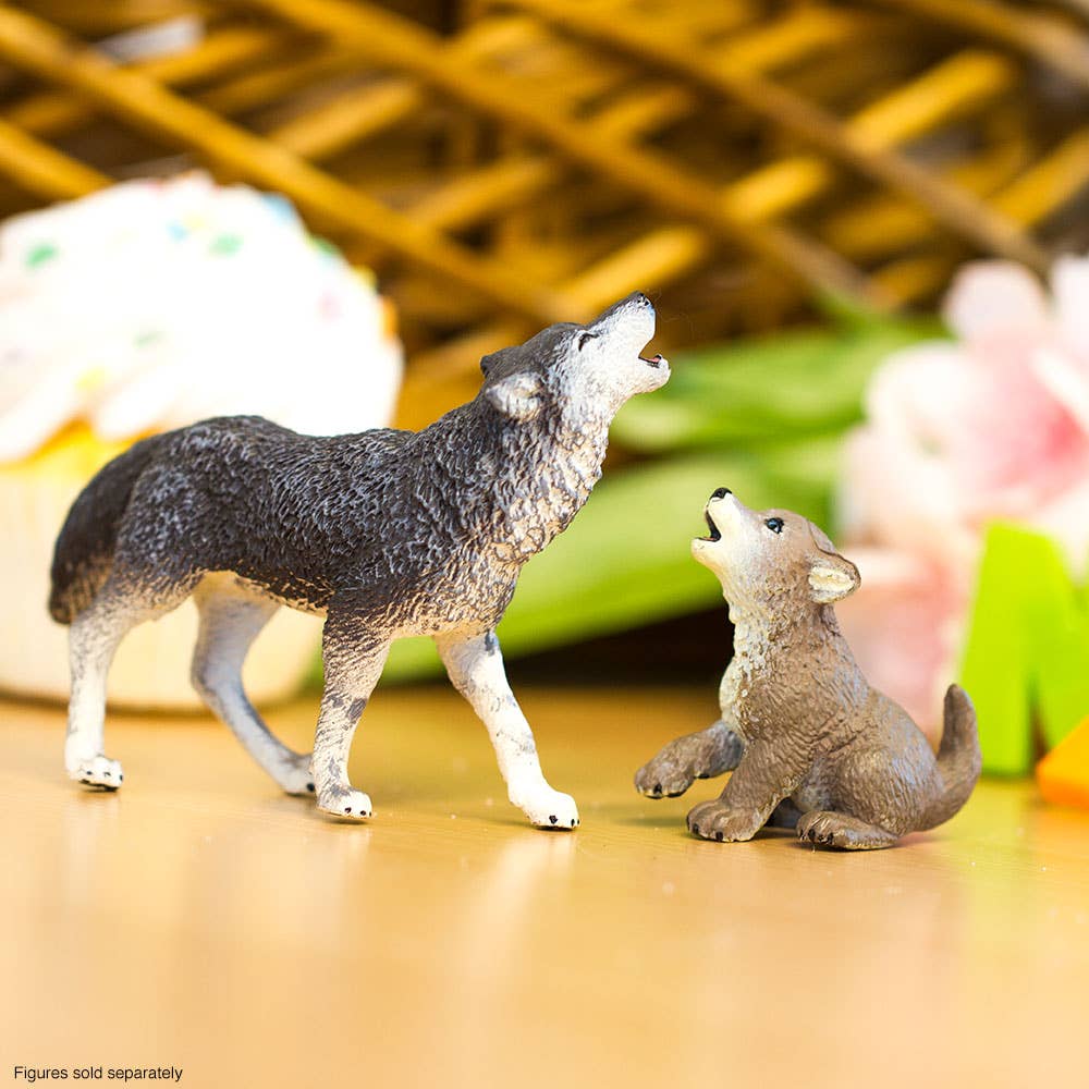 Wolf Pup Figurine Toy for Kids
