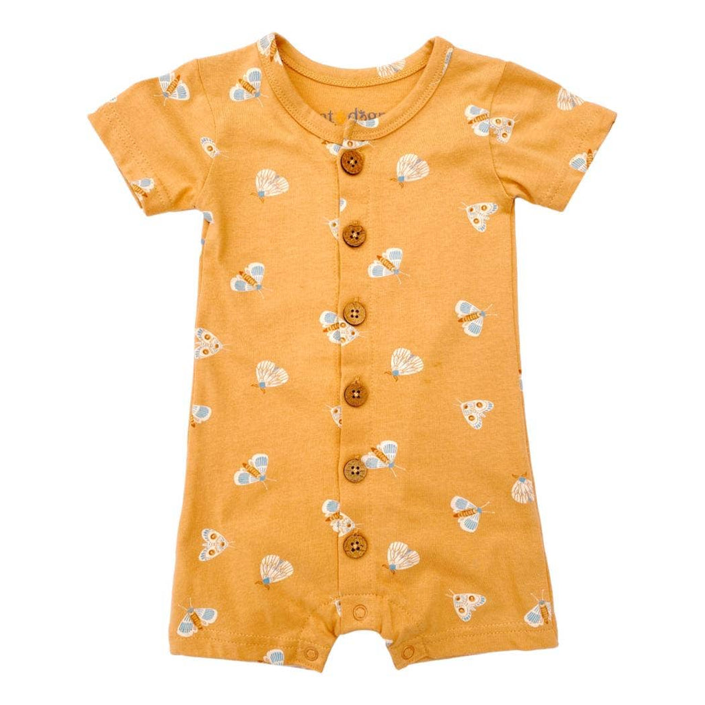 Organic Cotton Short Sleeve Romper - Magical Moth