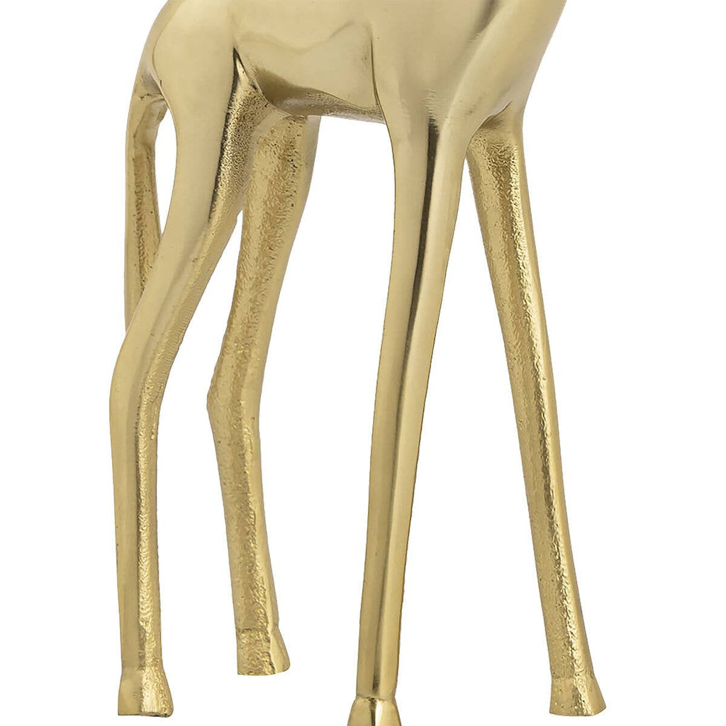 Brass Giraffe Decorative Tabletop Sculpture: Large