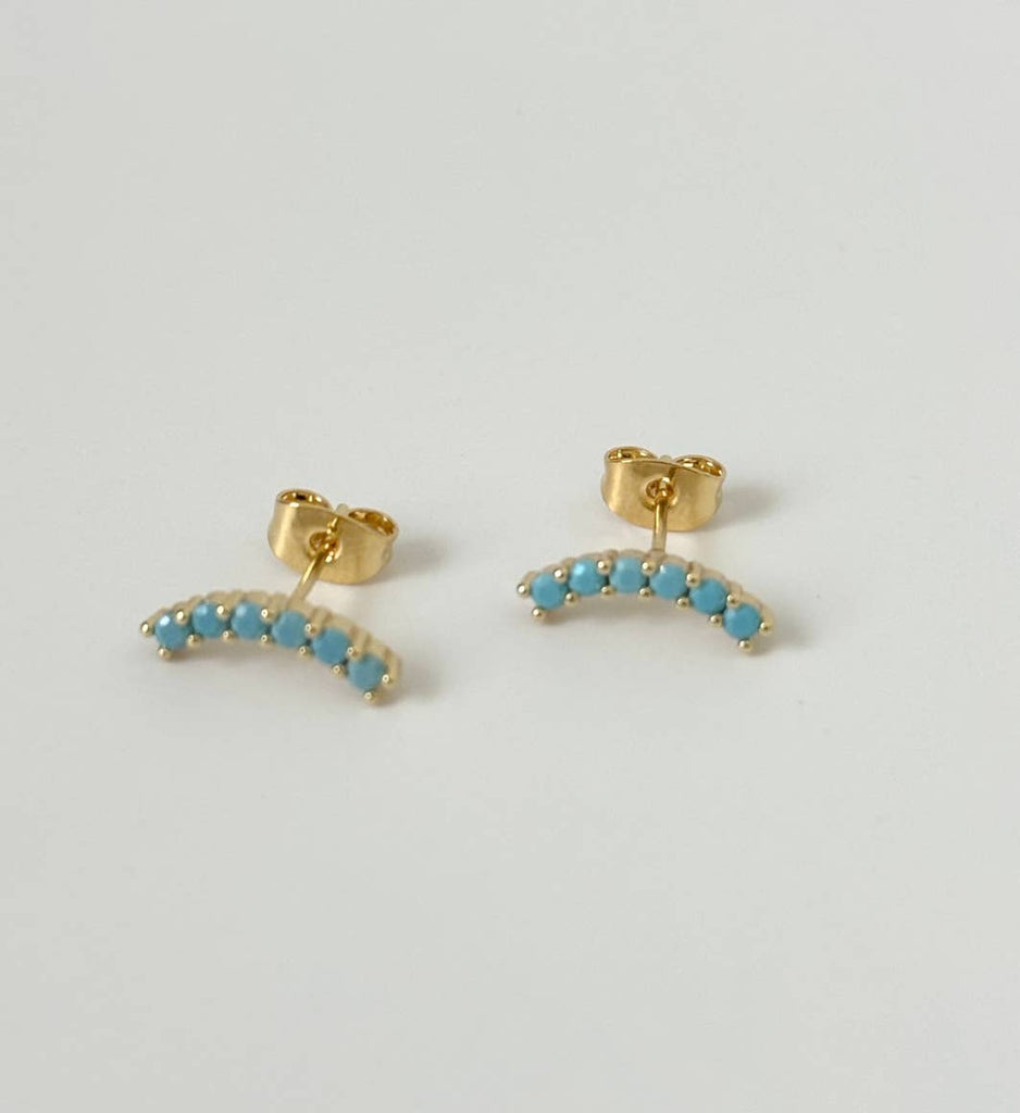 Dianne Stud Earrings-Turquoise