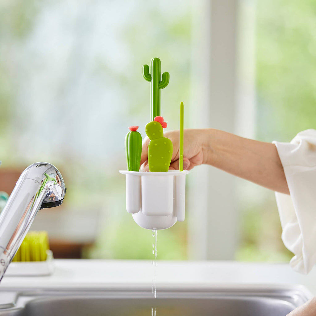 TOMY Boon Cacti Bottle Cleaning Brush Set - Green