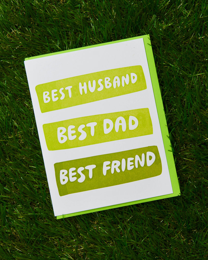 Best Husband/Dad/Friend Father's Day Letterpress Greeting Card