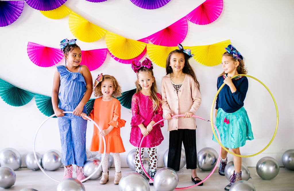 Unicorn Balloon Party Hair Clips- Glitter Multi