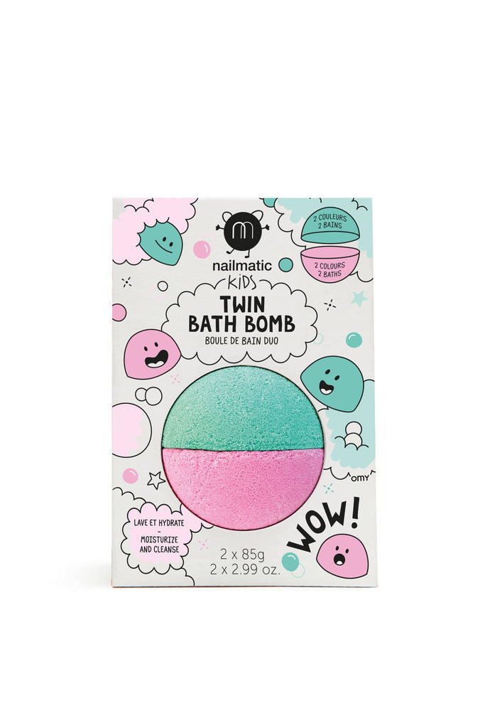 Twin bath bomb: Pink/Green Lagoon