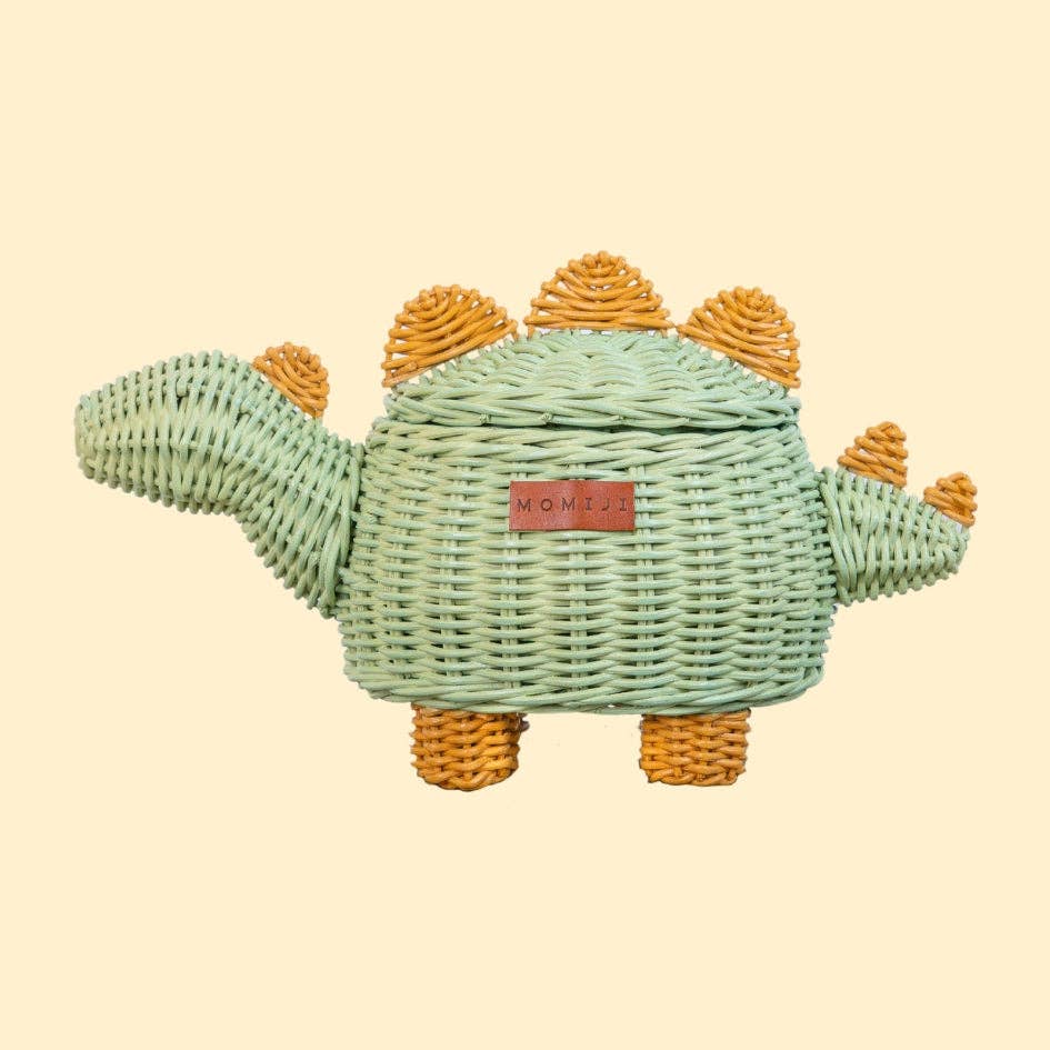 Handcrafted - Dinosaur Basket Small - Rattan Wicker
