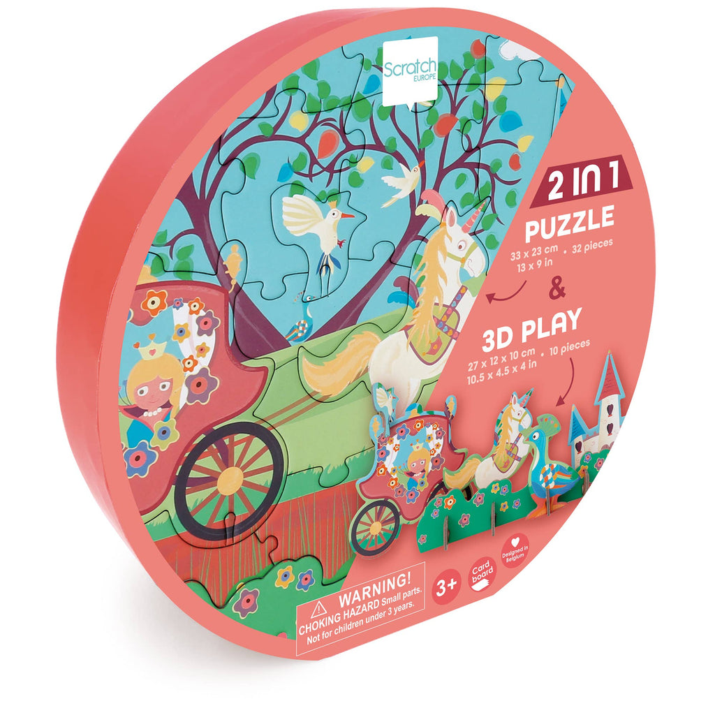 Scratch - 3D Puzzle PRINCESS 32 pcs