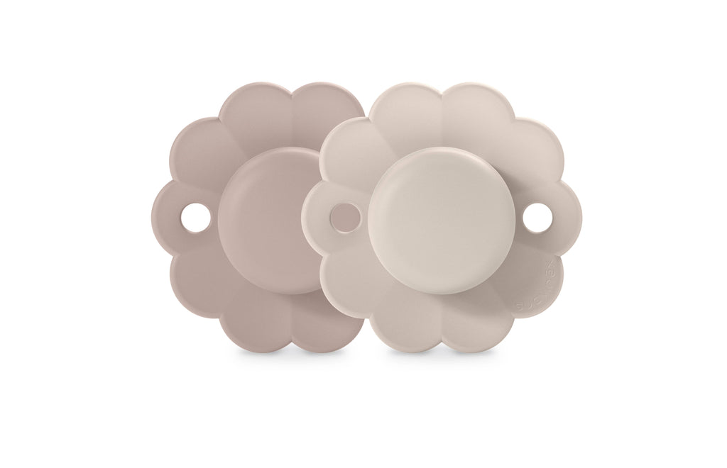 Suavinex Wonder Pacifier 2 Pack, 0-6M Mauve/Chalk