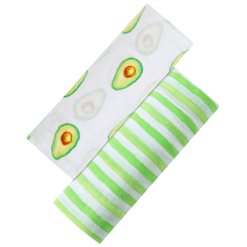 2-Pack Swaddles, GOTS Certified Organic Cotton Muslin