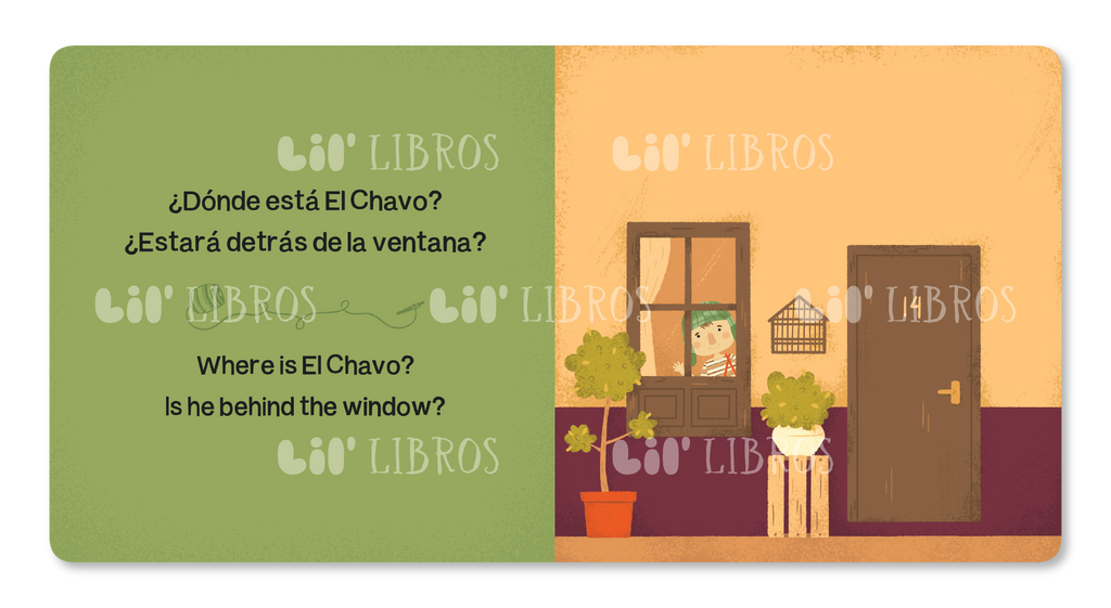 Where is?/ ¿Dónde está? El Chavo (Bilingual: English and Spanish)