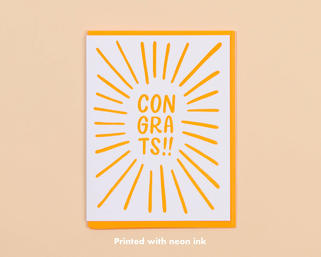 Congrats Letterpress Greeting Card