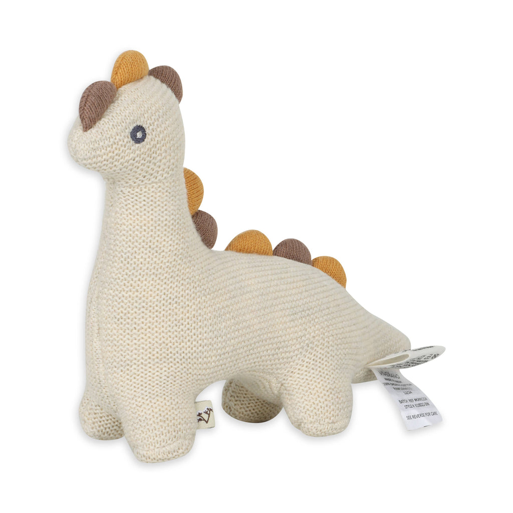 Dino Knit Stuffed Animal Soft Baby Toy (Organic Cotton)