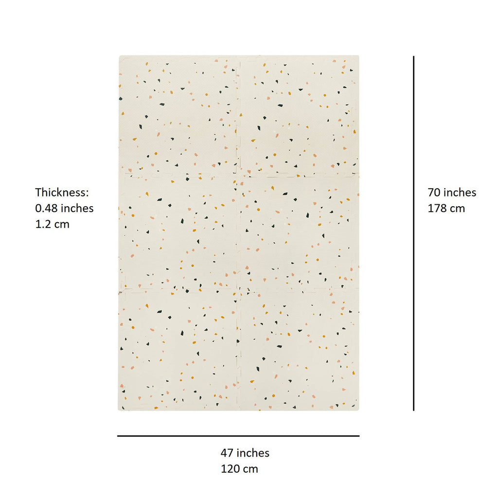 Foam Puzzle Play Mat - Prints: Terrazzo Cream